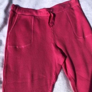 J Crew. Pink Waffle Jogger Pants size XL. No stains/rips. Smoke free home